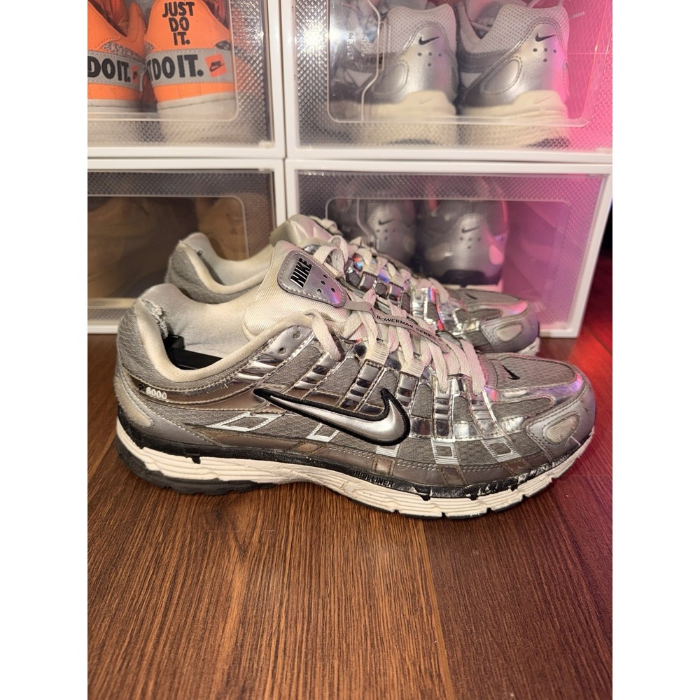 Size 8.5 - Nike P-6000 Metallic Silver CN0149-001 Mens Shoes
